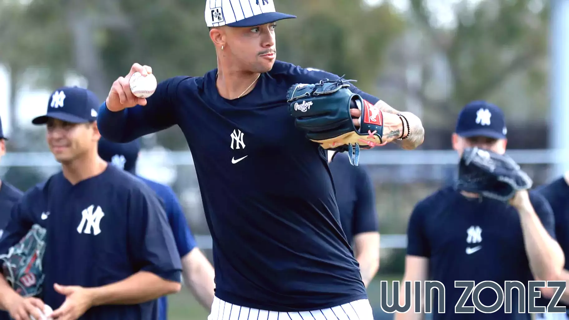 Devin Williams Breaks Tradition with Unexpected Facial Hair in Yankees Team Photo